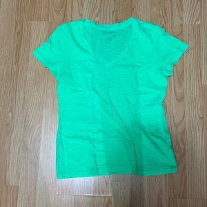 neon green v neck